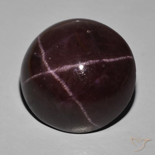 Granate estrella Rojo oscuro natural de 63.29 ct, Ovalada, Opaco