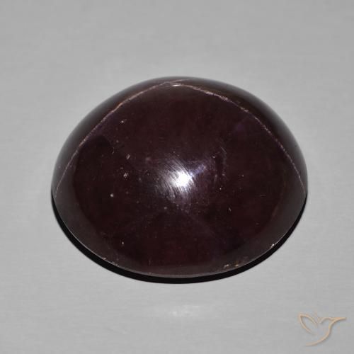 Granate estrella Rojo oscuro natural de 63.29 ct, Ovalada, Opaco