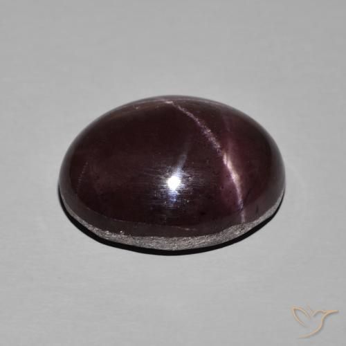 Granate estrella Rojo oscuro natural de 25.50 ct, Corte Óvalo, Opaco