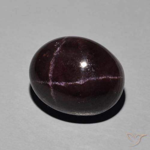Granate estrella Rojo caoba natural de 14.23 ct, Ovalada, Opaco
