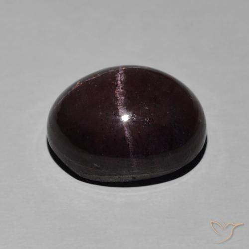 Granate estrella Rojo caoba natural de 14.23 ct, Ovalada, Opaco