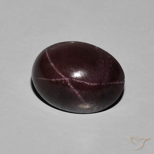 Granate estrella Rojo oscuro natural de 8.83 ct, Ovalada, Opaco