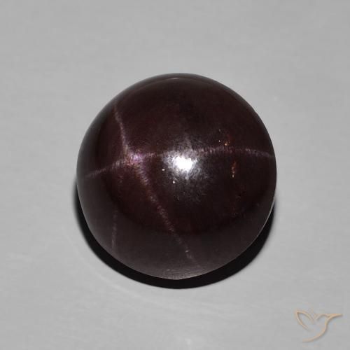 Granate estrella Rojo oscuro natural de 10.78 ct, Ovalada, Opaco
