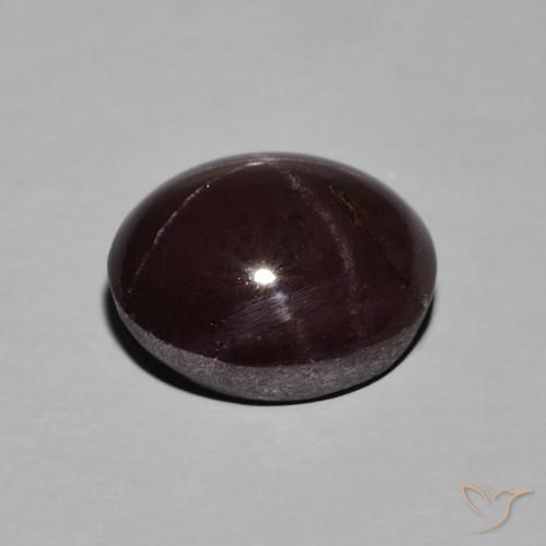Granate estrella Rojo oscuro natural de 6.52 ct, Corte Óvalo, Opaco