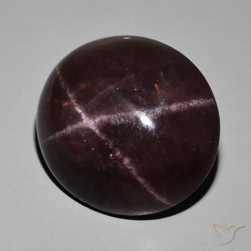Granate estrella Rojo oscuro natural de 72.40 ct, Ovalada, Opaco