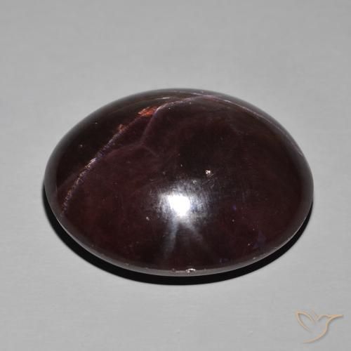 Granate estrella Rojo oscuro natural de 72.40 ct, Ovalada, Opaco