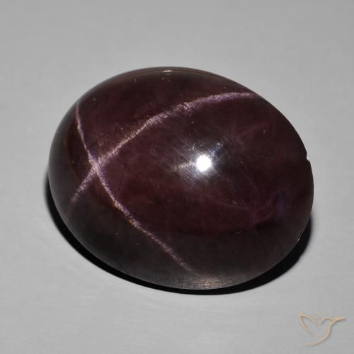 Granate estrella Rojo oscuro natural de 66.96 ct, Ovalada, Opaco