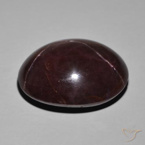 Granate estrella Rojo oscuro natural de 66.96 ct, Ovalada, Opaco
