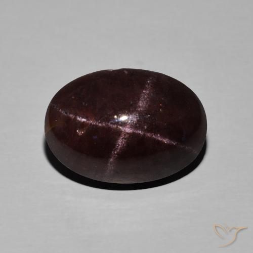 11.27ct Natural Rojo caoba Granate estrella, Ovalada, Opaco