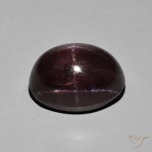 Granate estrella Rojo oscuro natural de 17.64 ct, Corte Óvalo, Opaco