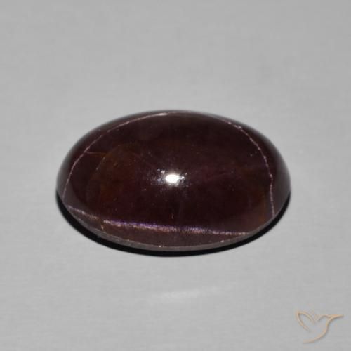 Granate estrella rojo natural de 13,88 ct, corte óvalo, opaco
