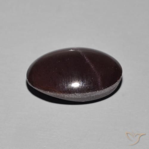 Granate estrella Rojo oscuro natural de 14.01 ct, Ovalada, Opaco
