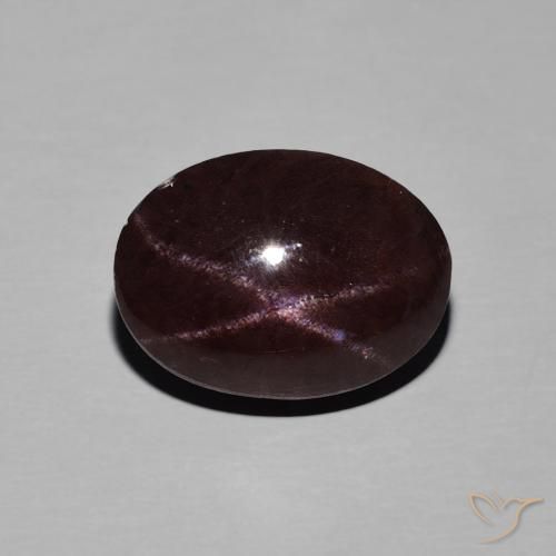 8.91ct Natural Rojo oscuro Granate estrella, Ovalada, Opaco