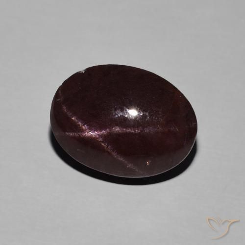 Granate estrella Rojo oscuro natural de 8.91 ct, Ovalada, Opaco