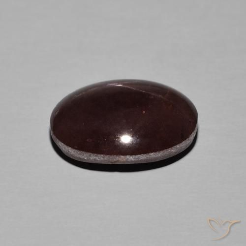 Granate estrella Rojo oscuro natural de 8.91 ct, Ovalada, Opaco