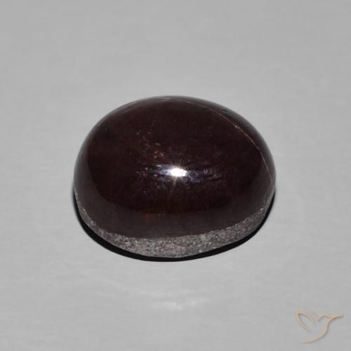 Granate estrella Rojo caoba natural de 8.85 ct, Ovalada, Opaco
