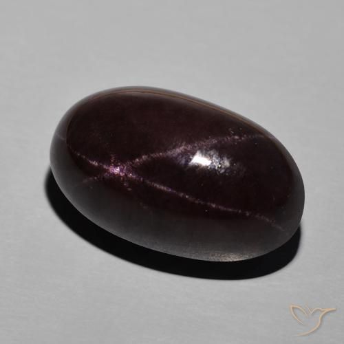 Granate estrella Rojo caoba natural de 28.69 ct, Ovalada, Opaco