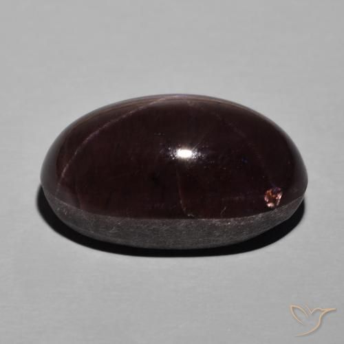 Granate estrella Rojo caoba natural de 28.69 ct, Ovalada, Opaco