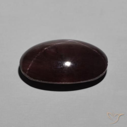 Granate estrella Rojo caoba natural de 10.62 ct, Ovalada, Opaco