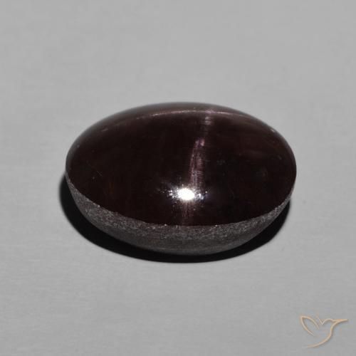 Granate estrella Rojo oscuro natural de 9.06 ct, Ovalada, Opaco