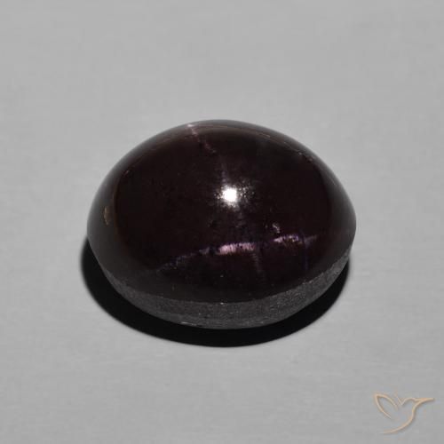 Granate estrella Rojo oscuro natural de 12.68 ct, Ovalada, Opaco