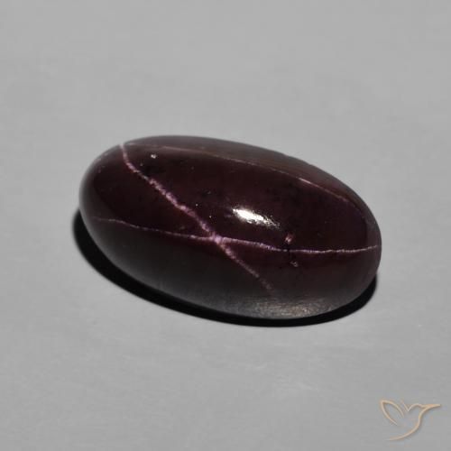 Granate estrella Rojo caoba natural de 13.20 ct, Ovalada, Opaco