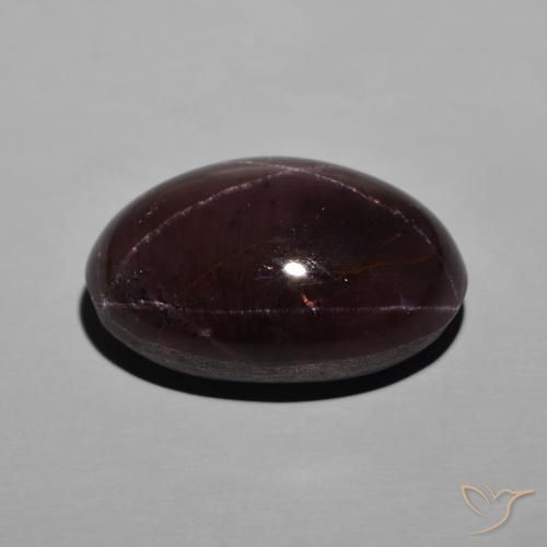 Granate estrella Rojo caoba natural de 26.72 ct, Ovalada, Opaco