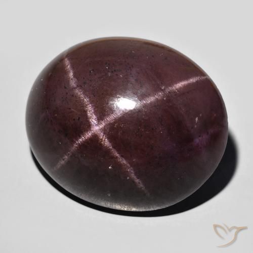 Granate estrella Rojo caoba natural de 64.74 ct, Ovalada, Opaco