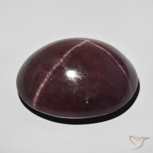 Granate estrella Rojo caoba natural de 64.74 ct, Ovalada, Opaco