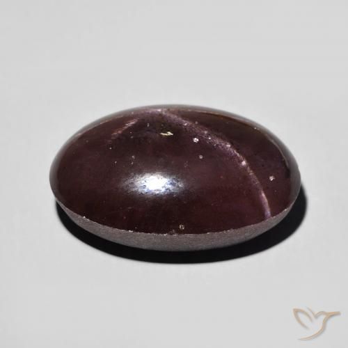Granate estrella Rojo oscuro natural de 15.62 ct, Ovalada, Opaco