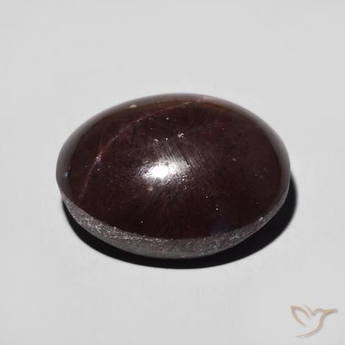 Granate estrella Rojo oscuro natural de 12.82 ct, Ovalada, Opaco