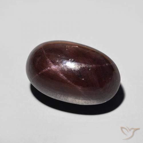 Granate estrella Rojo oscuro natural de 11.47 ct, Ovalada, Opaco