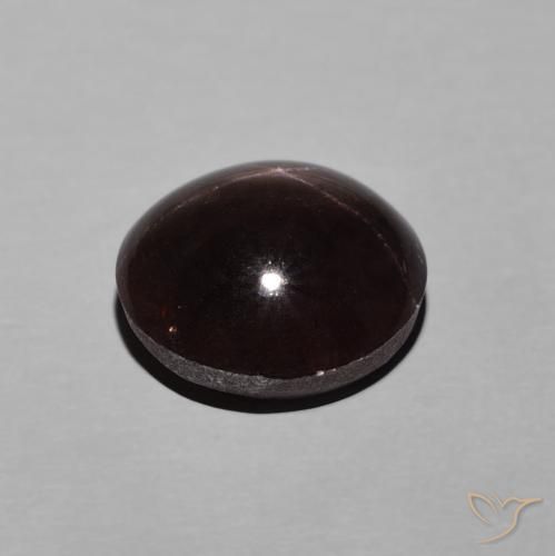 Granate estrella Rojo caoba natural de 6.29 ct, Ovalada, Opaco