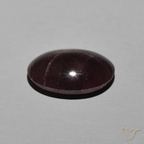 Granate estrella Rojo oscuro natural de 6.07 ct, Ovalada, Opaco