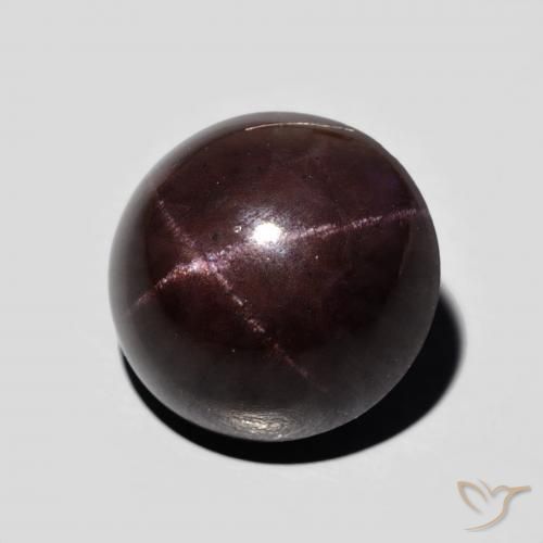 Granate estrella Rojo caoba natural de 15.14 ct, Ovalada, Opaco