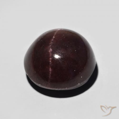 Granate estrella Rojo caoba natural de 15.14 ct, Ovalada, Opaco