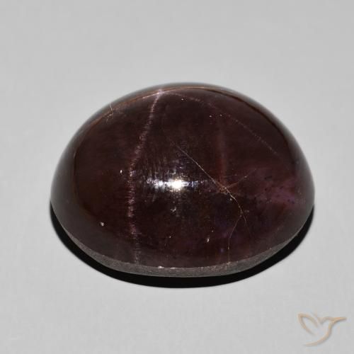 Granate estrella Rojo caoba natural de 51.55 ct, Ovalada, Opaco
