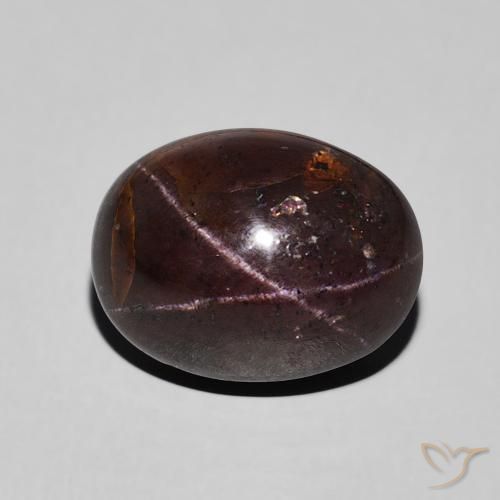 7.28ct Natural Rojo oscuro Granate estrella, Ovalada, Opaco