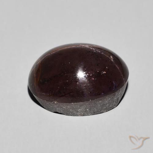 Granate estrella Rojo oscuro natural de 7.28 ct, Ovalada, Opaco