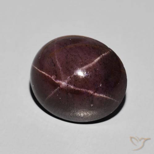 Granate estrella Rojo caoba natural de 13.26 ct, Ovalada, Opaco