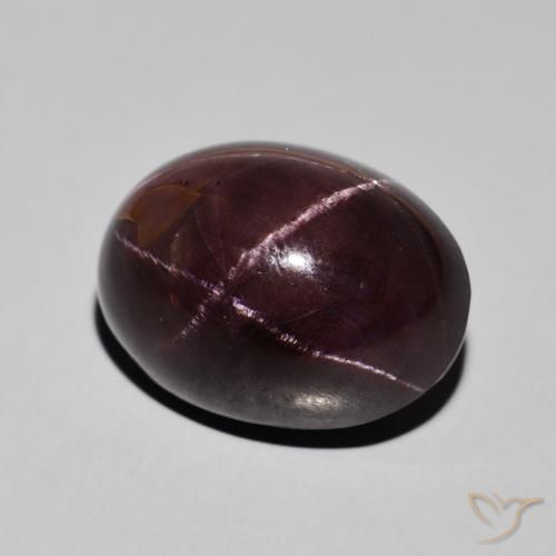 Granate estrella Rojo oscuro natural de 27.47 ct, Ovalada, Opaco