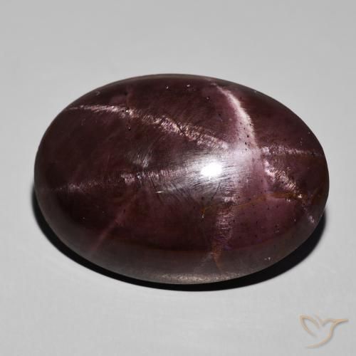 Granate estrella Rojo caoba natural de 68.34 ct, Ovalada, Opaco