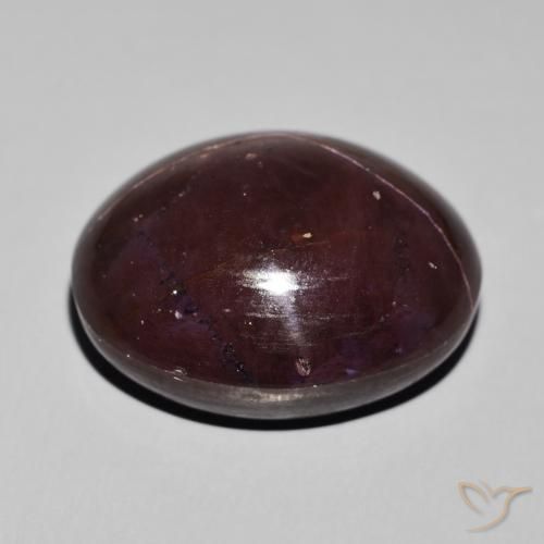 Granate estrella Rojo oscuro natural de 62.94 ct, Ovalada, Opaco