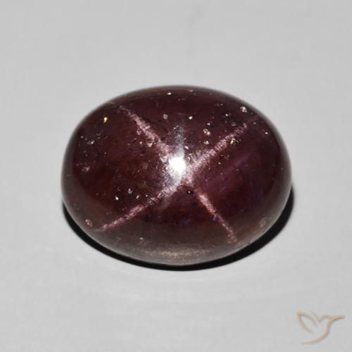 14.88ct Natural Rojo oscuro Granate estrella, Ovalada, Opaco