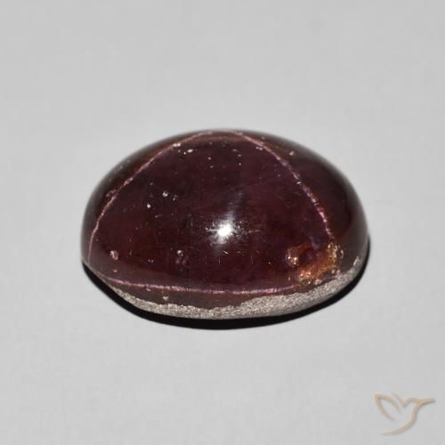 Granate estrella Rojo oscuro natural de 14.88 ct, Ovalada, Opaco
