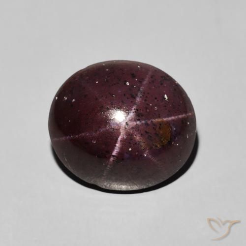 Granate estrella Rojo caoba natural de 8.00 ct, Ovalada, Opaco