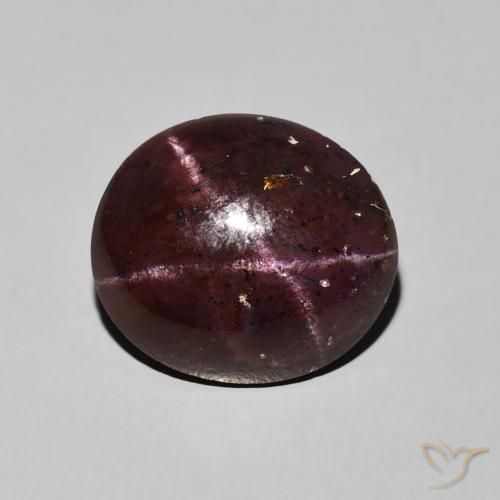 11.81ct Natural Rojo caoba Granate estrella, Ovalada, Opaco