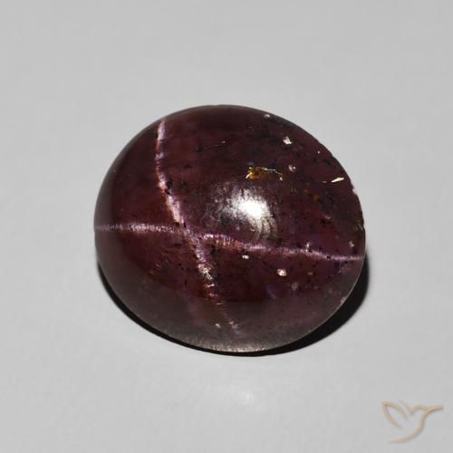 Granate estrella Rojo caoba natural de 11.81 ct, Ovalada, Opaco