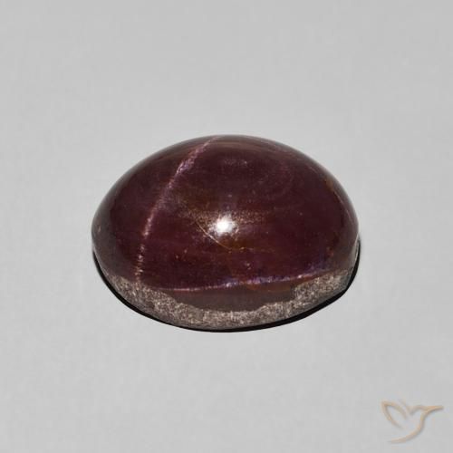 Granate estrella Rojo caoba natural de 8.34 ct, Ovalada, Opaco