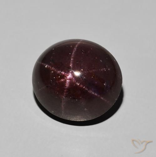 Granate estrella Rojo oscuro natural de 9.92 ct, Ovalada, Opaco